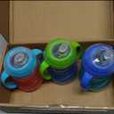 Nuby Clik-It Grip N' Sip Soft Spout No-Spill Training Sippy Cup with Handles - (3-Pack) 10 oz - 4+ Months - Blue/ Green/ Red