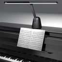 Quntis 55'' Ultra Wide Illumination Piano Light, 12W LED Professional Eye Caring Piano Lamp with Auto-Dimming, Dimmable Modern Reading Lamp, 2H Timer, Music Stand Light for Upright Piano