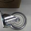 4 Inch Caster Wheel, Rubber Wheels Silent Castor- Set of 4 Heavy Duty Caster Wheels with Brake 1600Lbs, Industrial Plate Casters Wheels for Cart Furniture Workbench (2 Brake & 2 Swivel)