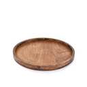 EDHAS Round Wooden Decorative Candle Holder Tray for Coffee Table Centerpieces Modern Farmhouse Home Decorations (12" x 12" x 1")