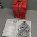 Christmas Snow Globe Lantern Water Glittering Snowman Family Crown with Music, USB Lined/Battery Operated Lighted Lantern for Christmas Festival Decoration Gifts