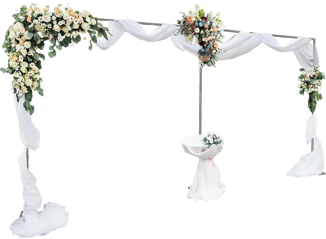 10 x 20 FT Wedding Arch Backdrop Stand, Backdrop Frame Pipe Kit with Base for Wedding Birthday Xmas Party Photo Booth Background Photography Exhibition Decoration