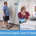 Extra Wide Heavy Duty Scale for Body Weight, 300kg/660 Lb Bariatric Scale w. Wall Mount External Digital Display, for Plus Size Person, Elderly, Doctor Office