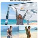 Qipi Beach Cabanas for Sand, Foldable Beach Canopy with Sandbags 8Ft