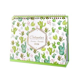 Andiker Desk Calendar 2026, 12 Month Desk Calendar from January 2026 to December 2026, 9.9" x 7.5", 2026 Calendar with Exquisite Cover Strong Twin-wire Binding Thick Paper Memoranda (Green)