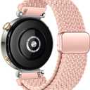 18mm Braided Bands for Garmin Venu 3S 2S/Venu 4 41mm/Vivoactive 4S/Vivomove 3S/Forerunner 265S/255S Band Women,18mm Quick Release Magnetic/Parachute Buckle Woven Fabric Nylon Sport Watch Strap