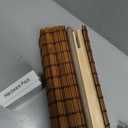 UNISHADES Cordless Bamboo Roman Shades for Windows, 100% Blackout Backing Fabric for Light Blocking, 32" W × 64" H - Penang Teak