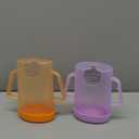 Momcozy Baby Pouch Holder No Squeeze, Baby Food & Juice Box Holder, Mess-Free, Easy Grip for Self-Feeding, BPA-Free & DEHP-Free, Must-Have for Babies, Violet&Orange 2Pcs