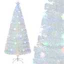 LED Snowflake Decor Pre-Lit Fiber Optic Christmas Tree - 180cm