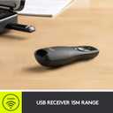 Logitech Wireless Presenter R400, USB-A PowerPoint Clicker with Laser Pointer, Wireless Presentation Clicker Remote