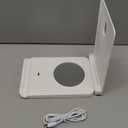 INFOOD Travel Makeup Mirror - Rechargeable LED Vanity Mirror 7.8x5 Inches with 1X/3X Magnifying, 3 Color Dimmable Light, Touch Screen, Foldable Design with Stand, Portable for Travel, Mint Green