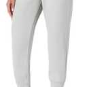 Amazon Essentials Women's Athletic Soft Performance Lightweight Cropped Capri Workout Jogger Sweatpants (Space Dye Dove)