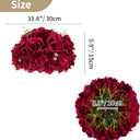 NUPTIO Flower Balls for Centerpieces Wedding: 2 Pcs 11.8 inch Diameter Artificial Flower Ball Arrangement Bouquet Centerpiece for Tables - Burgundy Fake Rose Flowers for Wedding Decor