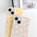 Skyseaco for iPhone 13 Case Cute Love Heart Design Aesthetic Pattern Phone Case for Women Girls Soft Slim TPU Shockproof Phone Cover, Antique