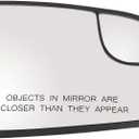 Passenger Right Side Heated Mirror Glass Replacement for 2013 2014 2015 2016 2017 2018 2019 2020 Ford Fusion - Exterior Side View Convex Mirror with Blind Spot, Replace DS7Z17K707B