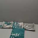 Decorative Throw Pillow Covers Set of 4 Green Pillow Covers 18x18 inch Farmhouse Throw Pillow Cover Linen Square Pillowcase Cushion Cases, Boho Pillow Covers for Couch Sofa Outdoor Home