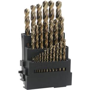 Metric Cobalt Drill Bits Set 1-13mm 25PCS, M35 high Speed Steel, high Hardness Straight Shank Drill, Mechanical or Hand Drill for Drilling, Suitable for Stainless Steel, Iron, Copper and Aluminum.