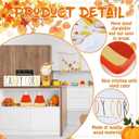 Set of 5 Fall Candy Corn Wooden Table Centerpieces Decor Rustic Autumn Thanksgiving Tiered Tray Decor Fall Halloween Decoration for Home Farmhouse Shelves Centerpieces Office Table Shelf Desk Mantel (Mini)