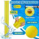 Hanaive 6 Pcs Yellow Pool Noodles, Large Floating Swimming Noodles for Pool, 40 x 2.4 x 1 Inch Foam Tubes, Pre Slit Jumbo Swim Floats for Summer Water Play, Craft Projects, Padding and Bumper