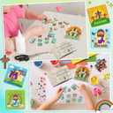 24 Pack Easter Jesus Color Your Own Wooden Jigsaw Puzzles for Kid Religious Christian He Lives He Is Risen Coloring Puzzles DIY Paper Jigsaw Party Favor Gift Exchange Classroom Educational Game