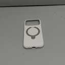 TORRAS Q3 Silicone 360 Spin for iPhone 17 Pro Case with Stand, Fit for MagSafe, Magnetic Ring Kickstand with Camera Control, Liquid Silicone Rubber Soft Phone Case for iPhone 17 Pro 6.3'', Light Ivory