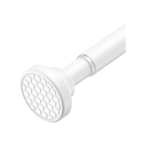 AIZESI Shower Curtain Rod, Adjustable 42-74 Inch Spring Tension Shower Rod, 1" Diameter Tension Curtain Rod No Drilling, Anti-Slip, Premium Stainless Steel Anti-Rust, White