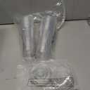 Baderke 25 Set Plastic Cups with Lids and Straws, Disposable Plastic Iced Coffee Cup for Cold Beverage Juice Smoothie Crystal for Coffee Shops Party Catering(Clear,20 oz)