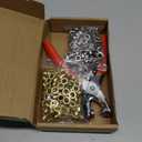 803Pcs Grommet Eyelet Pliers Kit, 1/4 Inch Grommet Tool Kit with 800 Metal Eyelets, Grommet Hand Press kit for Leather Crafts(Inside Dia: 6.4mm/Outer Dia: 12mm (A.I.S.)/Flange Width: ~3mm)