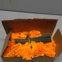JMUQ 80 Pcs Artificial Marigold Flowers, 2 inch Silk Marigolds Bulk with Stems, Orange Artificial Flowers for Dia De Los Muertos Diwali Home Decor Marigold Garland Day of The Dead Decorations