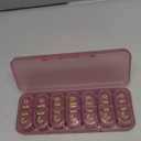 Pillex Pill Organizer 2 Times a Day, AM PM Pill Organizer 7 Day, Weekly Pill Box 2 Twice a Day, Travel Pill Case 7 Days, Medicine Organizer for Medication, Vitamins, Fish Oils, Supplements (Pink Purple)