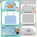 2Pack Silicone Placemats for Baby&Kid, Stain-Proof Non-Slip Baby Place Mat for Restaurant Highchair& Home Dining, Baby-led Food mats for Travel, Portable Toddler Table mat-Waterproof&Dishwasher Safe (Blue&green)