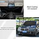 Black Leopard Windshield Sun Shade Umbrella Animal Skin Print Foldable Car Front Window Sunshade Blocks UV Rays Heat Keep Vehicle Cool (55" x 27.5")