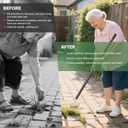 LLARGUEST Crack Weeder, 2-in-1 Long Handle Weed Brush & Scraper Tool, Manual Crevice Weeder for Pavers, Driveways, Decks, and Garden Paths.