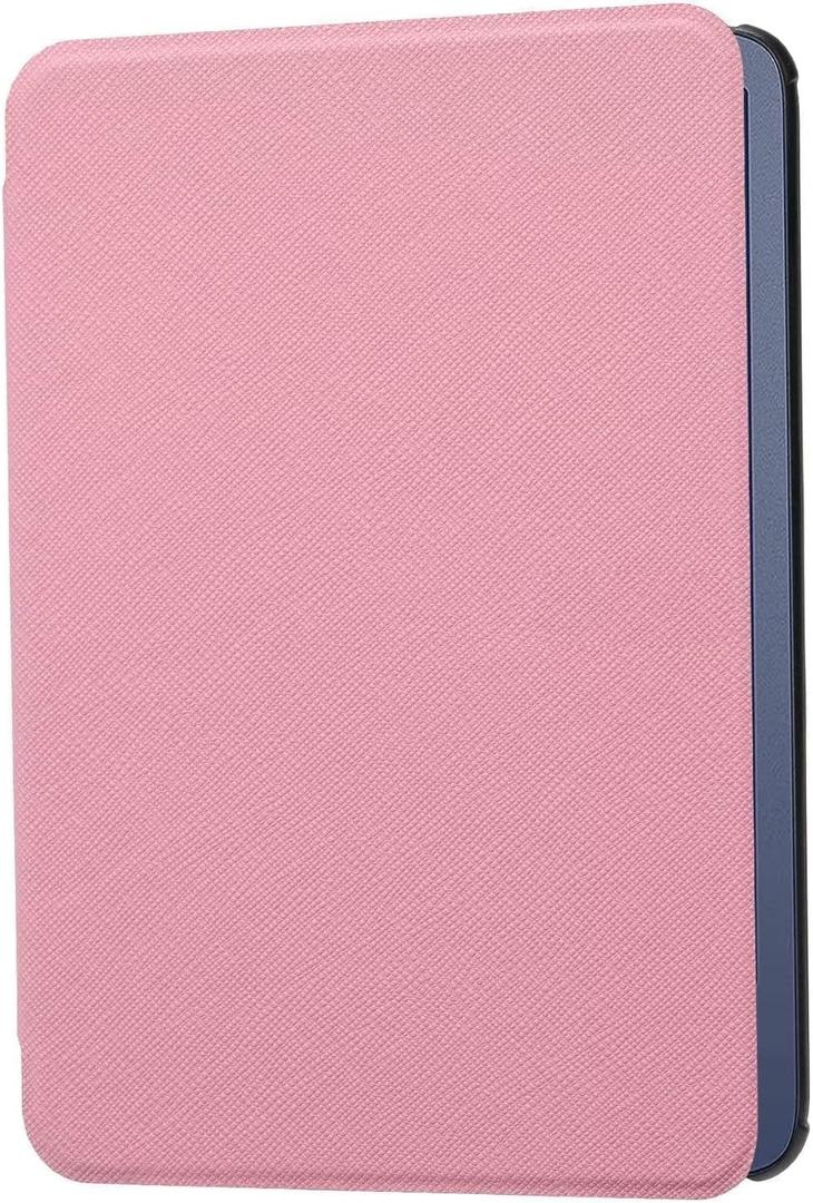 Generic Case for All-New Kindle Paperwhite 12th Gen 2024 (7") & for Kindle Colorsoft Signature Edition (7"), Slim Protective Smart Leather Cover with Auto Wake/Sleep (Pink)