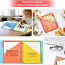 SUIN 8-Tab Insertable Binder Dividers with Double Pockets - Translucent Plastic Page Separators for 3 Ring Binder, Front & Back Storage, Durable Poly, Letter Size, Rainbow Colors, 12-Pack