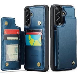 Vinich for Samsung Galaxy A36 Wallet Case with Card Holder, RFID Blocking Credit Slots Kickstand Shockproof Phone Cover Fit for Galaxy A36 6.7" Blue