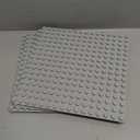 MIMAX Self-Adhesive Baseplates Compatible with DUPLO, Peel-and-Stick Baseplate for DIY Play Table or Wall - 4 Pack (10" x 10") (Light Gray)