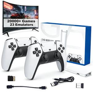 2026 Retro Gaming Console Upgrade Video Game Stick 4K, Retro Game Stick 20,000+ Built-in Classic Games, TV Games Plug and Play with 23 Built-in Emulators, Dual 2.4GHz Wireless Controllers (64GB)