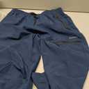 Ksmien Women's Lightweight Hiking Capri Pants Quick Dry Workout Cargo Capris Water Resistant UPF 50+ Zipped Pockets Capri-navy Large
