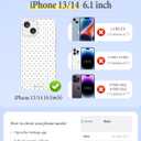 3 x Compatible with iPhone 13 & iPhone 14 Case, with Polka Dot Aesthetics Design Simple Case for Women Girl, Cute Fashion Soft TPU Slim Protection Phone Case for iPhone 14/13 6.1'' - White