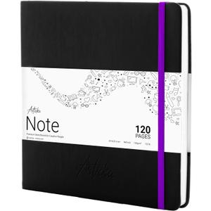 Articka Hardcover Sketchbook  8x8 Square Sketch Journal, 120 Pages, 180GSM Thick Paper  Hard Cover Sketch Book for Drawing & Journaling  Small Sketch Book with Elastic Closure