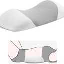 Lumbar Support Pillow for Sleeping,Premium Memory Foam Lower Back Pain Relief Bed Rest Support Pillows for Car Bed,Couch,Waist Support Care Cushion,Sleep Lumbar Pillow (Light Grey)