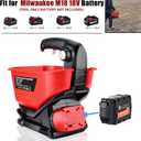 Salt Spreader for Milwaukee 18V Battery,Handheld Seed and Fertilizer Power Spreader. Year-Round Coverage for Grass Seeds, Rock Salt, ice melt Seasons（Tool only）