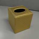 Gold Tissue Box Cover,Tissue Box Cover Square,Black Tissue Box Holders,Tissue Holder for Bathroom Accessories,Bathroom Tissue Holders