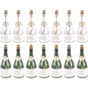 LUOZZY 24 PCS Mini Champagne Bottle Wedding Bottle Mini Wine Bottles 1:12 Bar Pub Life Scenes Dollhouse Champagne Bottle Decoration, No Bubble - 3.71.2 INCH