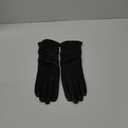 Womens Winter Long Evening Dress Texting Touchscreen Leather Gloves Sleeves Fleece Lined Ruched Elbow Length Costume (8.5, Black ( Touchscreen Function ))