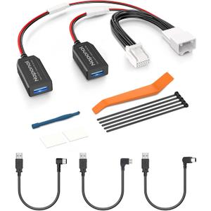 GPS Dash Cam Power Adapter, (14Pin Type A Connector)Mirror Camera Radar Charger Station GPS Dashcam Charger Cable for Select Toyota, 2005-2015 Tacoma and More with Auto-dimming Rearview Mirror