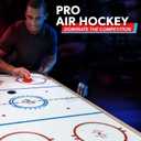 GoSports 48 Inch Air Hockey Arcade Table - Oak or Black - Includes 2 Pushers, 3 Pucks, AC Motor, and LED Scoreboard