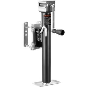 VEVOR Trailer Jack, 2500 lbs Dynamic Load Capacity, Heavy Duty Swivel Bolt-on Trailer Jack with Ergonomic Handle, 15-inch Vertical Travel, Suitable for RV, Horse, Utility, Camping and Yacht Trailers