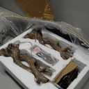 OYEARS 23" Rustic Farmhouse Table Lamp Country Cottage Lamps for Nightstand Tree Trunk Wood Grain Lamp for Bedroom Living Room with Oatmeal Fabric Round Shade Resin Bedside Lamp